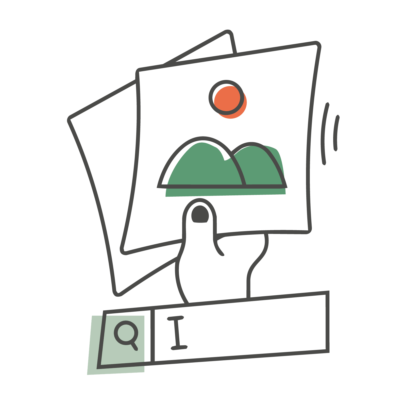 Pictogramme Supports print et communication